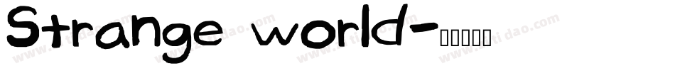 Strange world字体转换